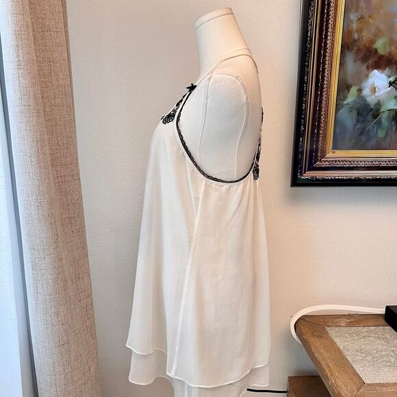 In Bloom by Jonquil Ivory Slip Dress – Lace Trim Nightgown - Size Small - Picture 5 of 8